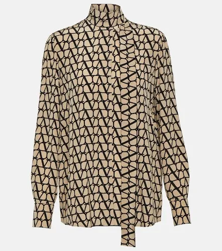 Blouse Toile Iconographe en crêpe de Chine de soie - Valentino Garavani - Modalova