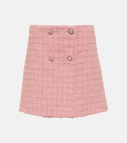 Mini-jupe en tweed de laine mélangée - Versace - Modalova