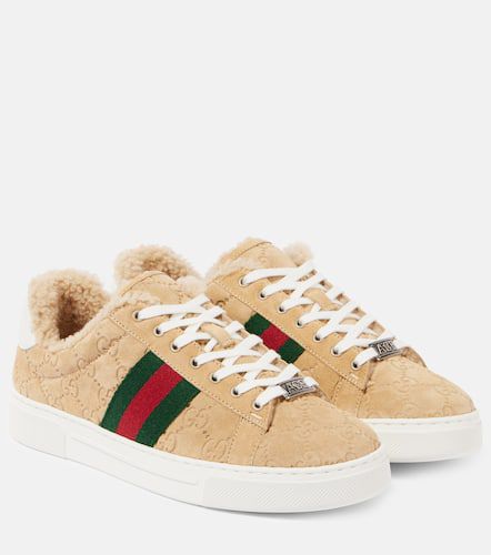 Gucci Baskets Ace en daim - Gucci - Modalova