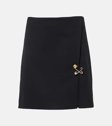 Mini-jupe Safety Pin en laine - Versace - Modalova