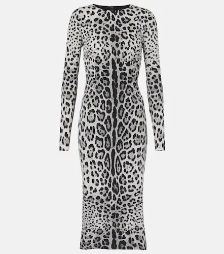 Robe midi en soie mélangée - Dolce&Gabbana - Modalova
