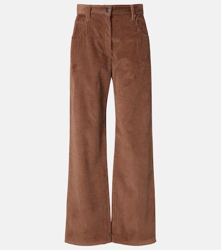 Pantalon droit en velours côtelé de coton - Brunello Cucinelli - Modalova