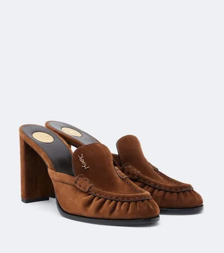 Mules Le Loafer en daim - Saint Laurent - Modalova