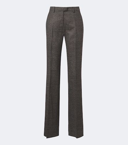 Pantalon droit en laine à carreaux - Etro - Modalova