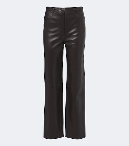 Pantalon droit Cobe en cuir - Loulou de Saison - Modalova