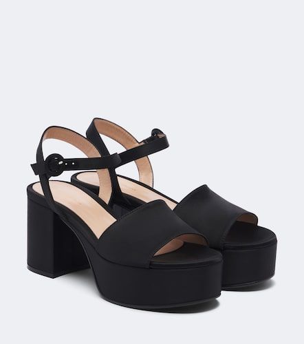 Sandales à plateau en satin - Gianvito Rossi - Modalova