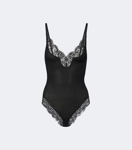 Body en soie à dentelle - Saint Laurent - Modalova