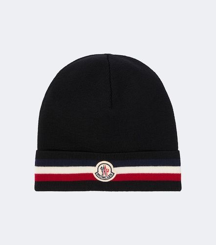 Bonnet tricolore en laine vierge - Moncler - Modalova