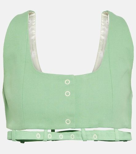 Top raccourci en toile de coton - Ganni - Modalova