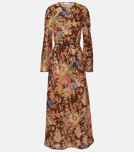 Robe longue August en lin à fleurs - Zimmermann - Modalova