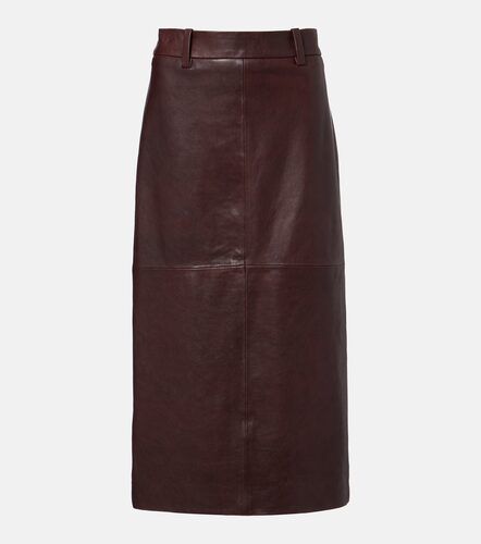 Jupe midi en cuir - Brunello Cucinelli - Modalova