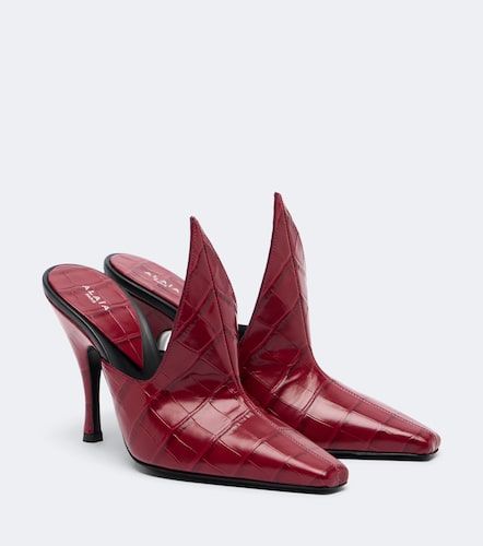 Alaïa Mules en cuir façon croco - Alaia - Modalova