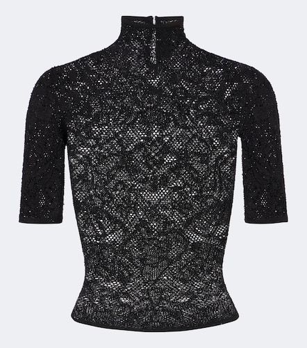 Top en dentelle de soie mélangée - Gucci - Modalova