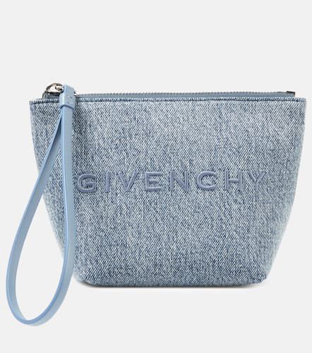 Pochette Mini en jean à logo - Givenchy - Modalova