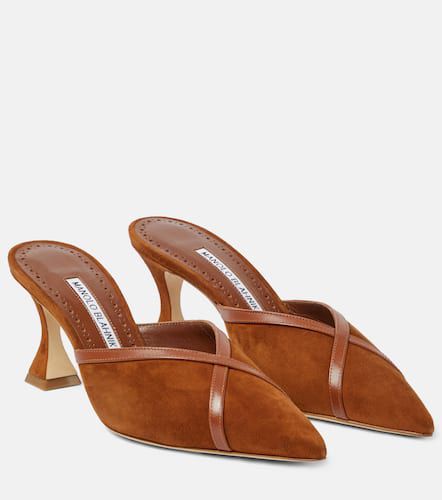 Manolo Blahnik Mules Sahsia en daim - Manolo Blahnik - Modalova