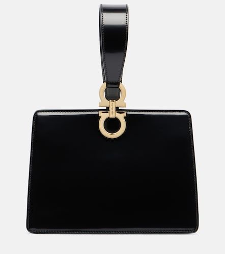 Pochette Gancini Small en cuir verni - Ferragamo - Modalova