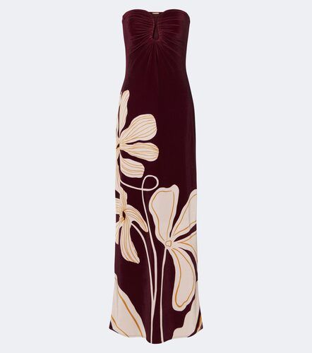 Robe longue bustier Yves en velours - Cala de la Cruz - Modalova