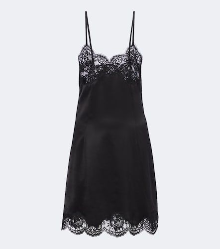 Robe nuisette en soie à dentelle - Dolce&Gabbana - Modalova