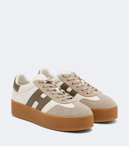 Baskets compensées Cool en cuir et daim - Hogan - Modalova