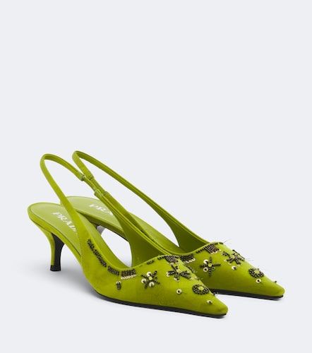 Escarpins slingback à ornements - Prada - Modalova