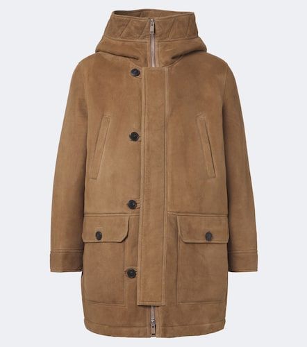 Parka en daim à capuche - Yves Salomon - Modalova