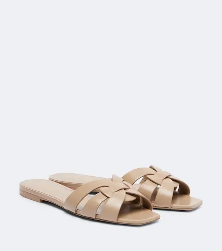 Mules Tribute Nu Pieds 05 en cuir - Saint Laurent - Modalova