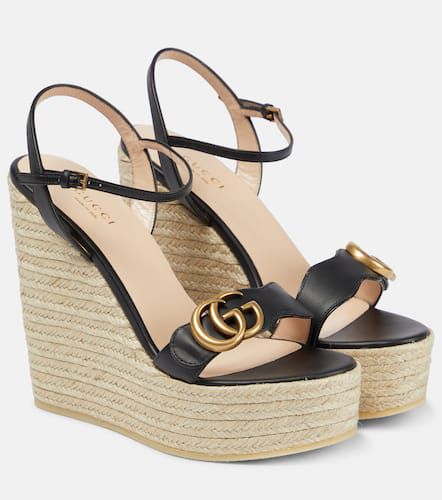 Sandales compensées en cuir - Gucci - Modalova