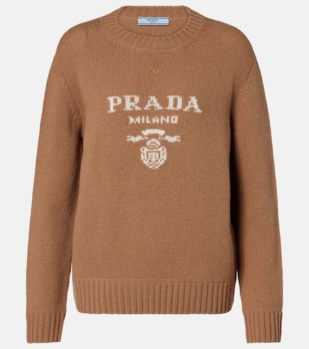 Pull en laine et cachemire à logo - Prada - Modalova