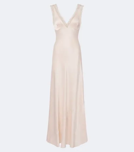 Robe longue Blake en soie à dentelle - Posse - Modalova