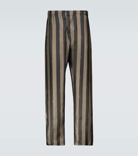 Fendi Pantalon rayé en soie - Fendi - Modalova