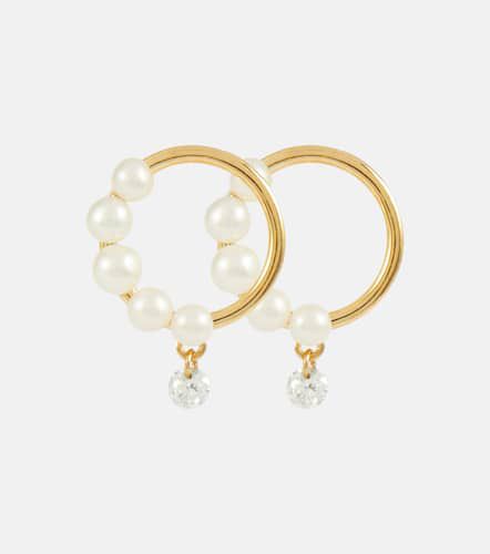 Créoles Aphrodite en or 18 ct, perles et diamants - Persée - Modalova