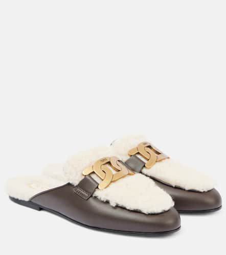 Mules Catena en shearling et cuir - Tod's - Modalova