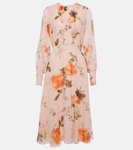 Erdem Robe midi en soie à fleurs - Erdem - Modalova