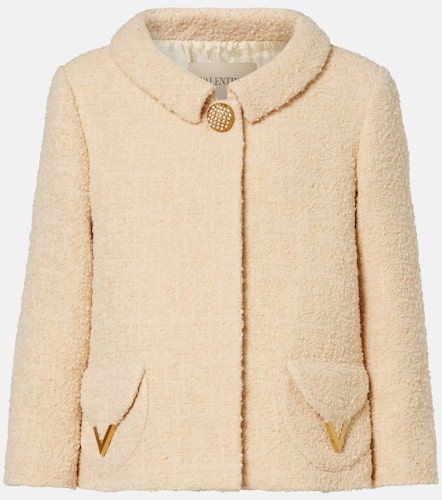 Veste en tweed en laine mélangée à ornements - Valentino Garavani - Modalova