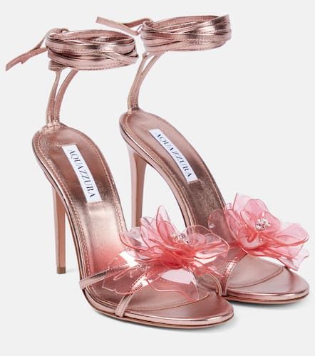 Sandales Zsa Zsa 105 en cuir métallisé - Aquazzura - Modalova