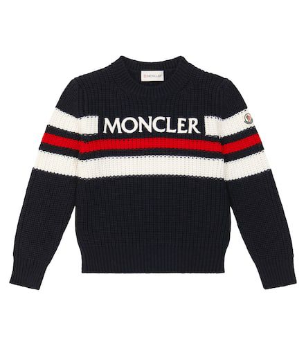 Pull en laine à logo - Moncler Enfant - Modalova