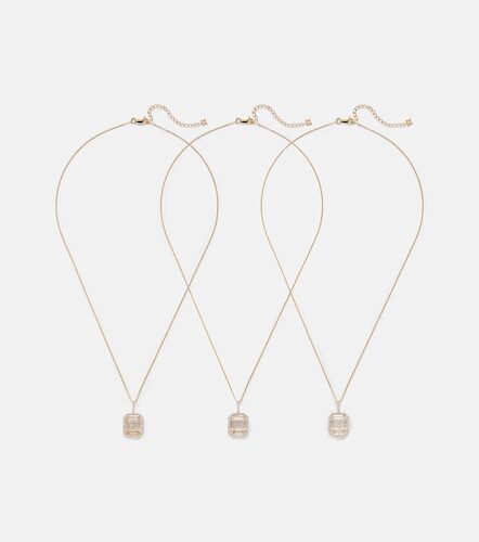 Collier Initial en or 14 ct (585/1000), quartz et diamants - Mateo - Modalova