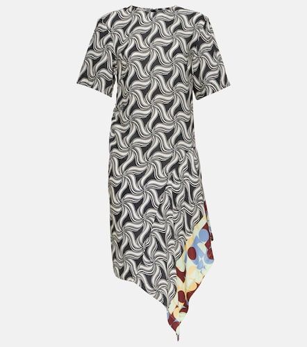 Robe midi asymétrique à imprimé - Dries Van Noten - Modalova