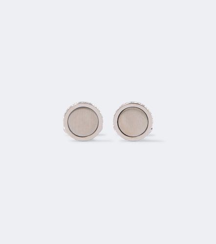 Boutons de manchette en argent à cristaux - Giorgio Armani - Modalova