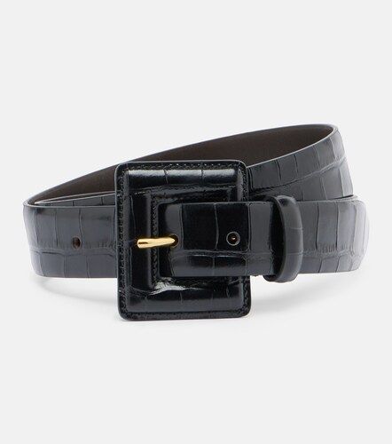 Ceinture Soma en cuir façon croco - Nour Hammour - Modalova