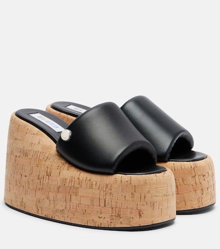 Mules compensées Mochi en cuir - The Attico - Modalova
