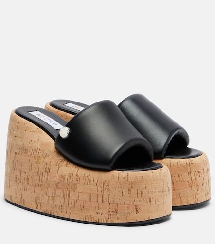 Mules compensées Mochi en cuir - The Attico - Modalova