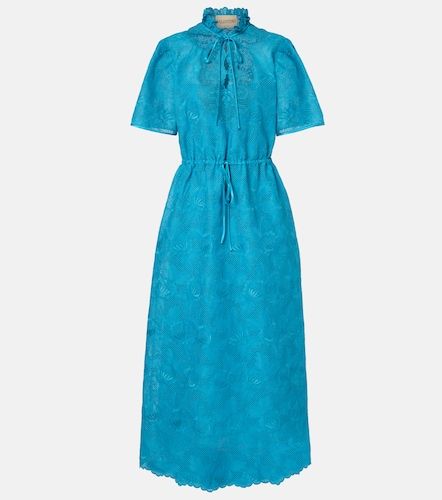 Robe longue en coton et dentelle - Valentino Garavani - Modalova