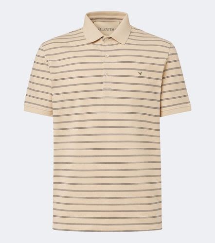 Polo VGold en coton à rayures - Valentino Garavani - Modalova