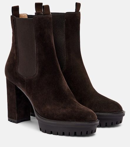 Bottines à plateau Barry en daim - Gianvito Rossi - Modalova