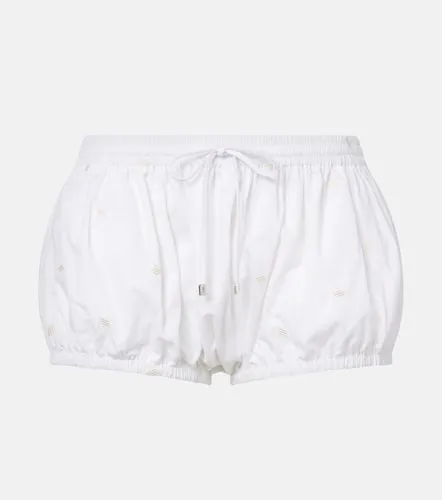 Short en coton mélangé à broderie - The Attico - Modalova