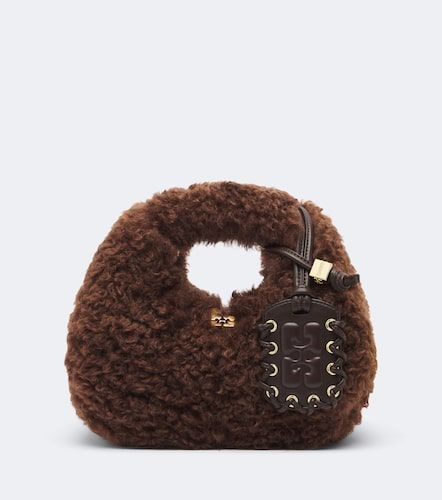 Ganni Sac à main Mini en teddy - Ganni - Modalova