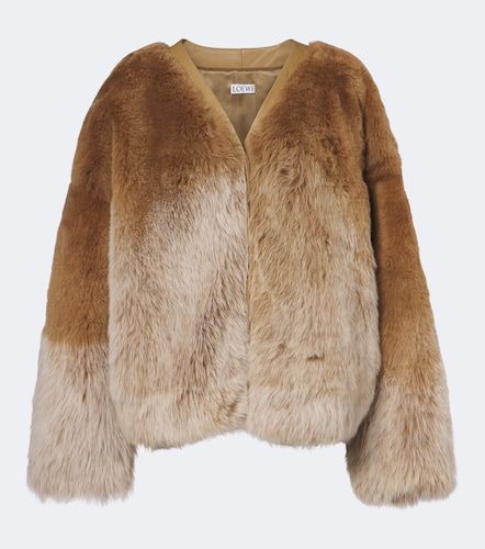 Loewe Cardigan en shearling et cuir - Loewe - Modalova