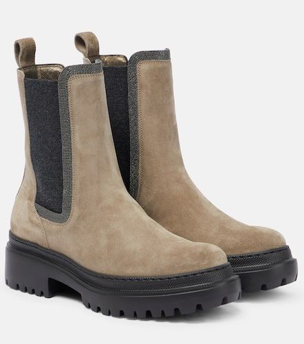 Bottines Chelsea en daim - Brunello Cucinelli - Modalova
