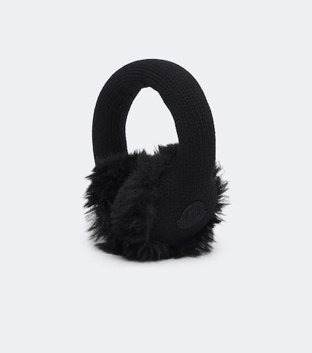 Cache-oreilles en laine vierge à logo - Moncler - Modalova